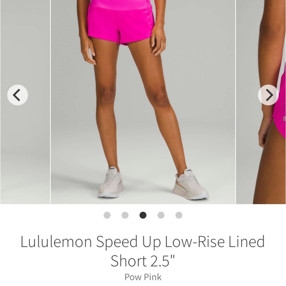 SOLD•POW Pink Lululemon Speed Up Shorts